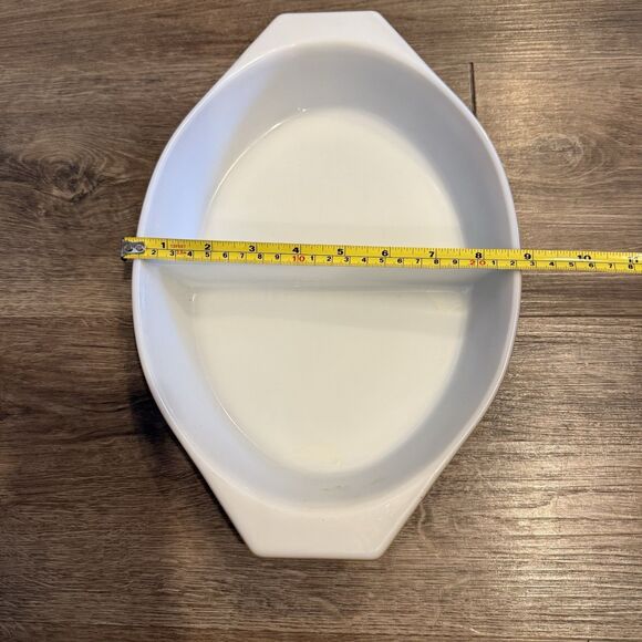 Pyrex 1.5 Qt Divided Casserole Dish Early American Brown Gold with Lid Vintage - Picture 9 of 10